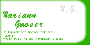 mariann gmoser business card